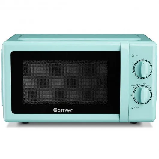 0.7 Cu. ft Retro Countertop Compact Microwave Oven-Green