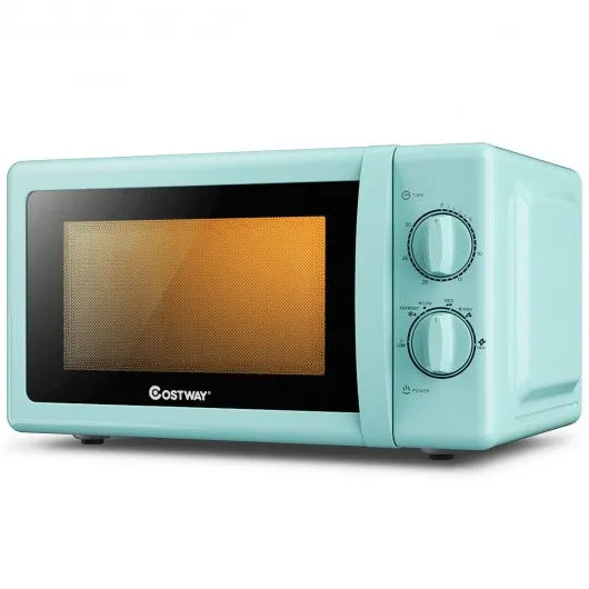 0.7 Cu. ft Retro Countertop Compact Microwave Oven-Green