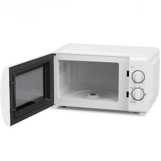 0.7 Cu. ft Retro Countertop Compact Microwave Oven-White