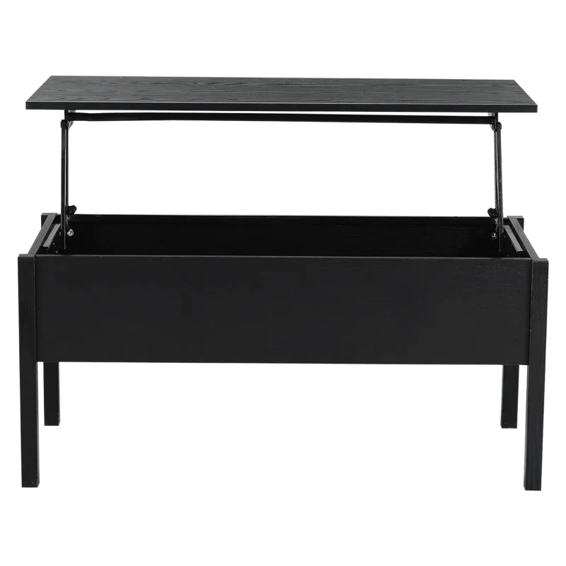 39" Modern Lift Top Coffee Table - Black