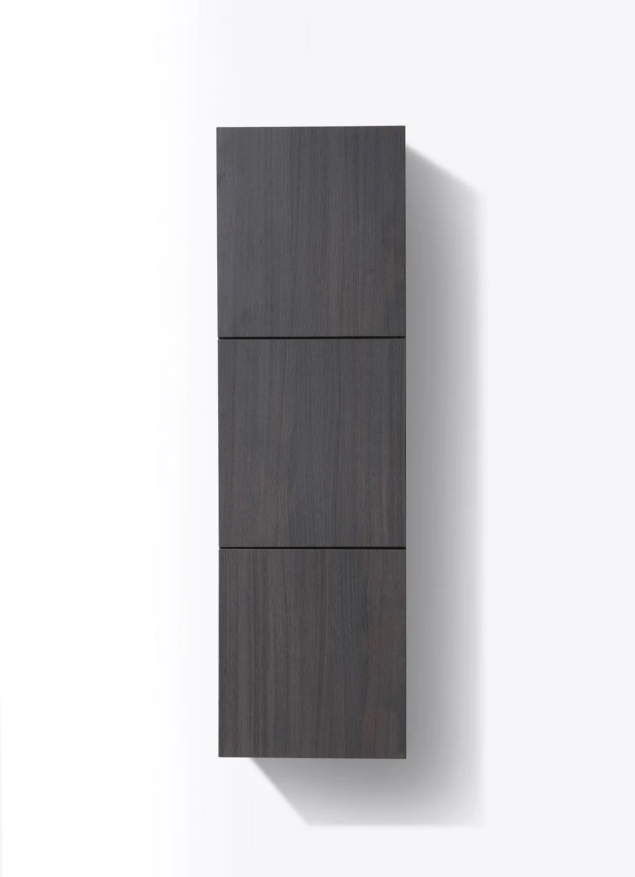 59" High Bathroom Linen Side Cabinets, High Gloss Grey Oak