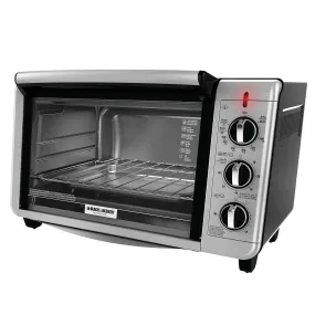 6-Slice Convection Countertop Toaster Oven, Gray/Black