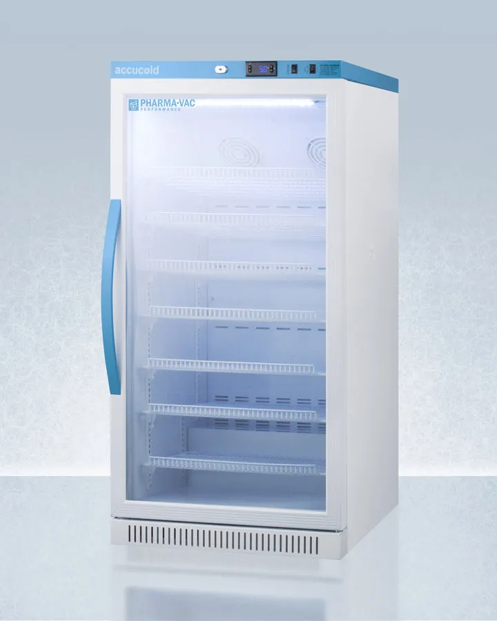 Accucold 23" Wide 8 Cu.Ft. Upright Vaccine Refrigerator Glass Door