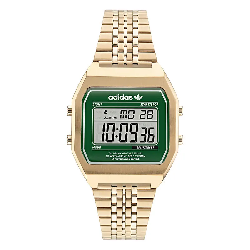 Adidas Originals Digital Two Unisex Green Watch AOST22071