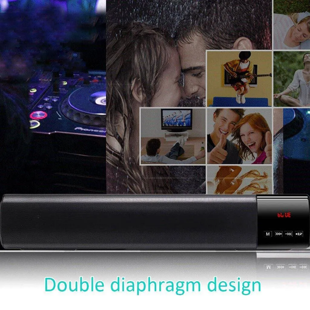 All in one Multifunctional Bluetooth Dual Speakers Soundbar with FM/AUX/USB/SDCARD function