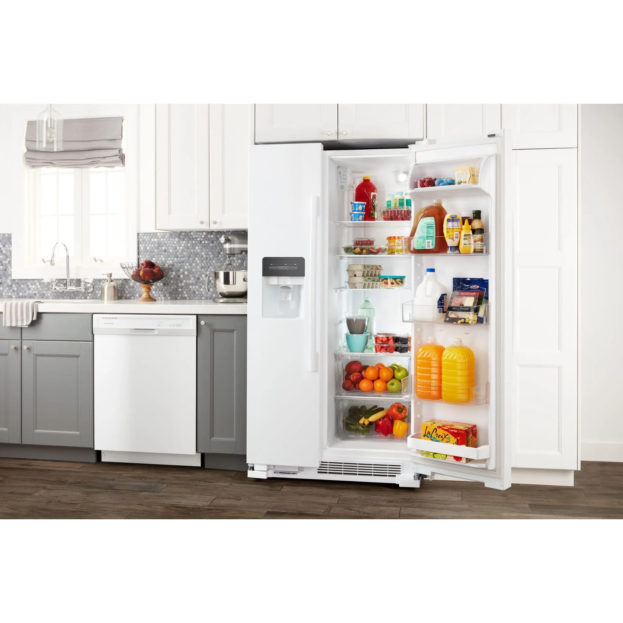 Amana 33" Side-by-Side Refrigerator with Dual Pad External Ice and Water Dispenser (ASI2175GRW)