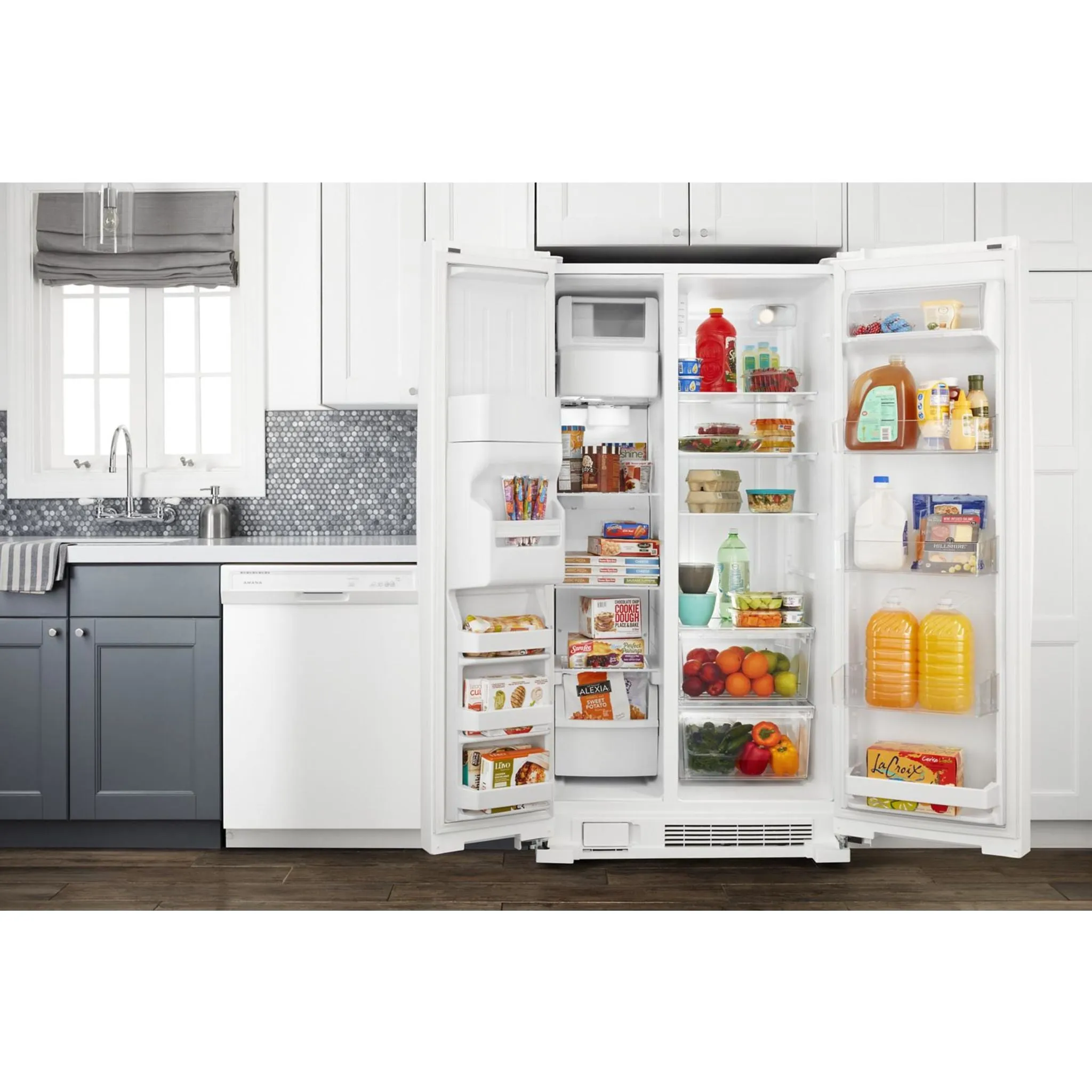 Amana 33" Side-by-Side Refrigerator with Dual Pad External Ice and Water Dispenser (ASI2175GRW)