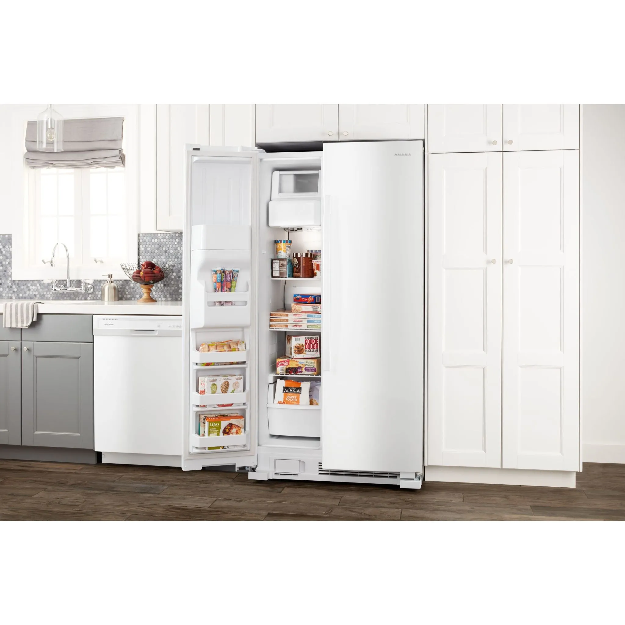 Amana 33" Side-by-Side Refrigerator with Dual Pad External Ice and Water Dispenser (ASI2175GRW)