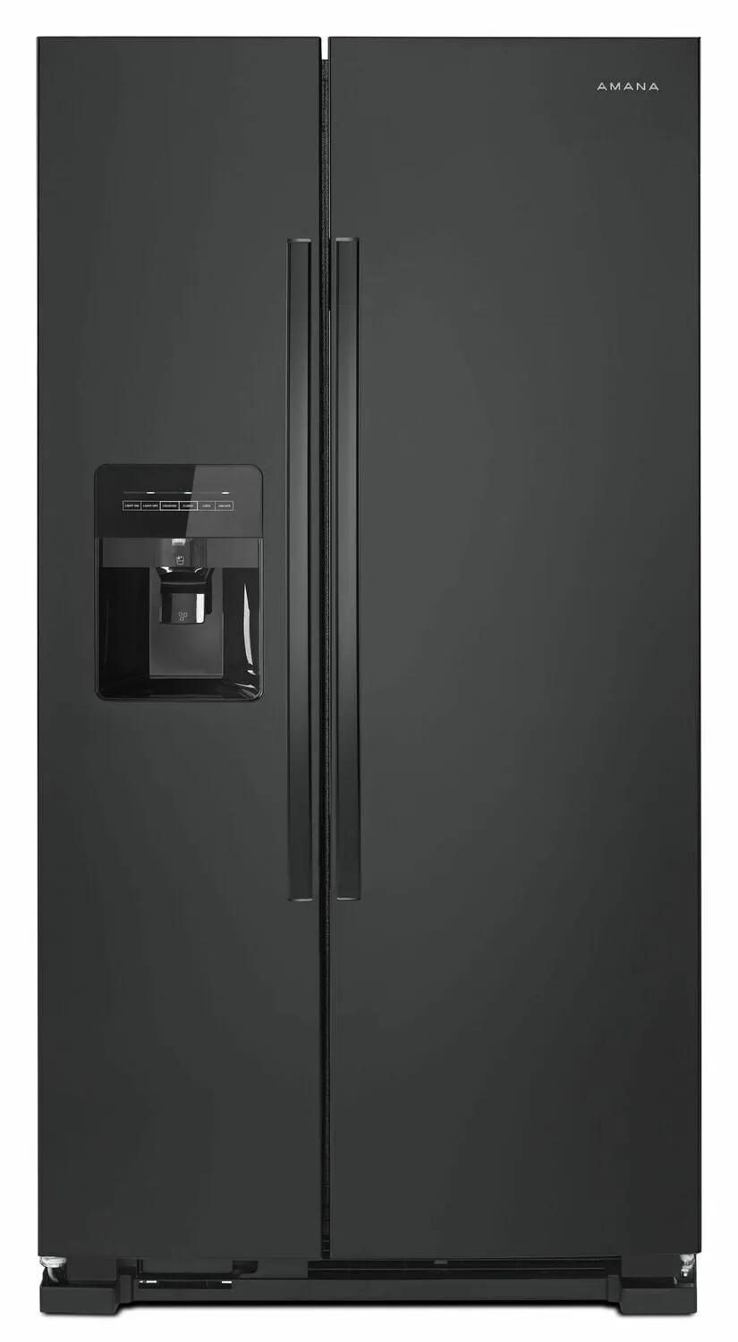 Amana ASI2175GRB 33-Inch Side-By-Side Refrigerator With Dual Pad External Ice And Water Dispenser - Black