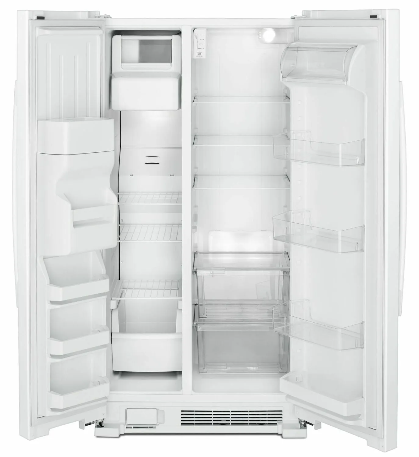 Amana ASI2175GRW 33-Inch Side-By-Side Refrigerator With Dual Pad External Ice And Water Dispenser - White