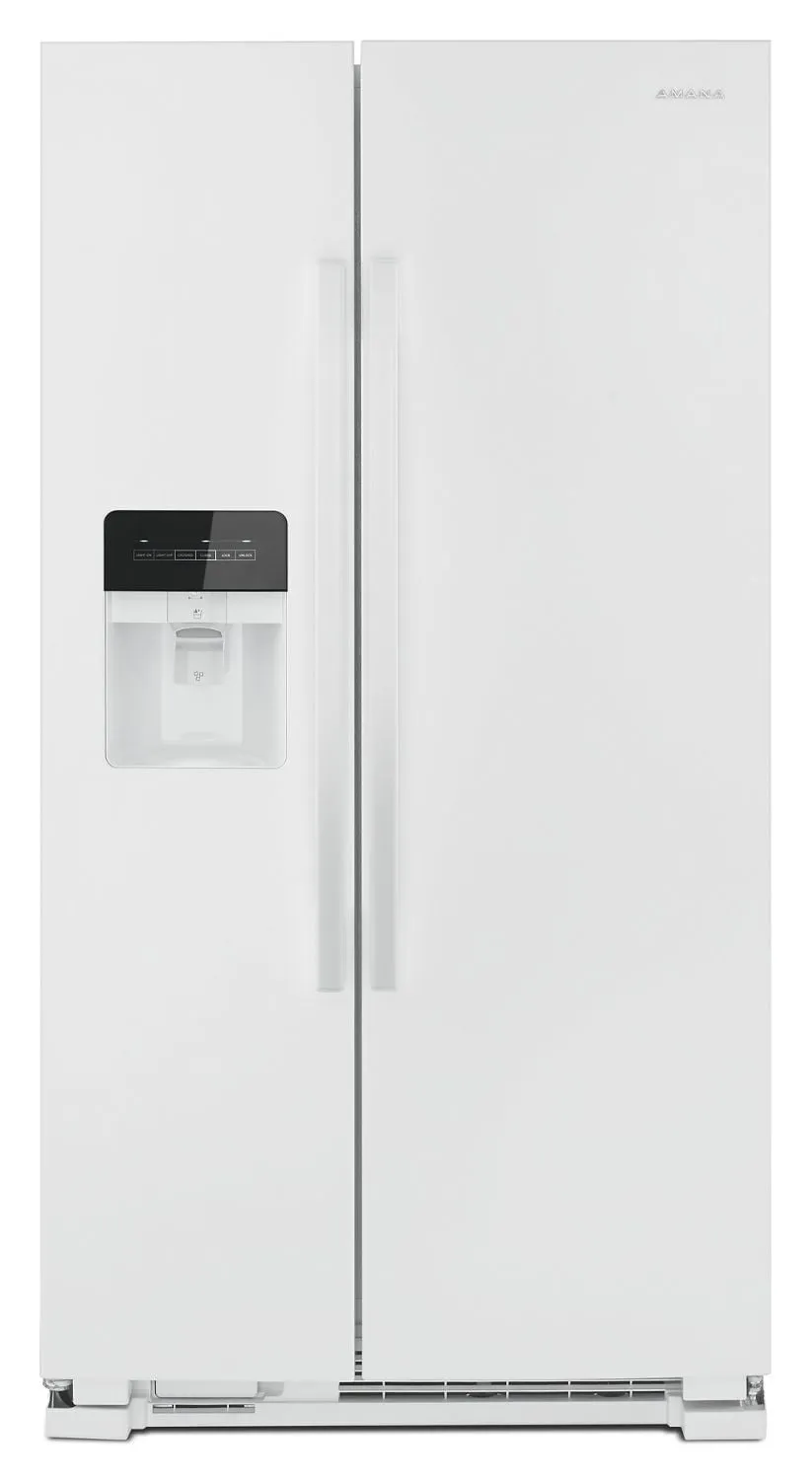 Amana ASI2575GRW 36-Inch Side-By-Side Refrigerator With Dual Pad External Ice And Water Dispenser White