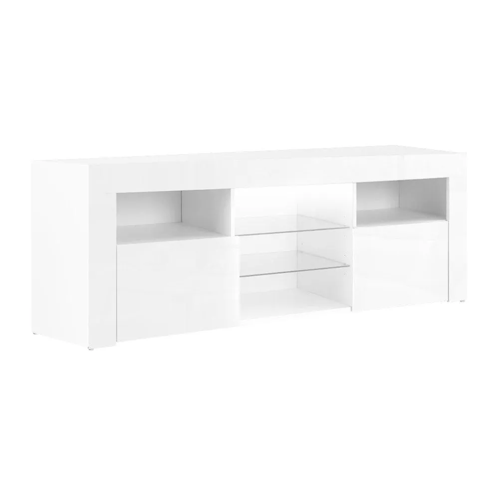 Artiss Entertainment Unit TV Cabinet LED 145cm White Angus