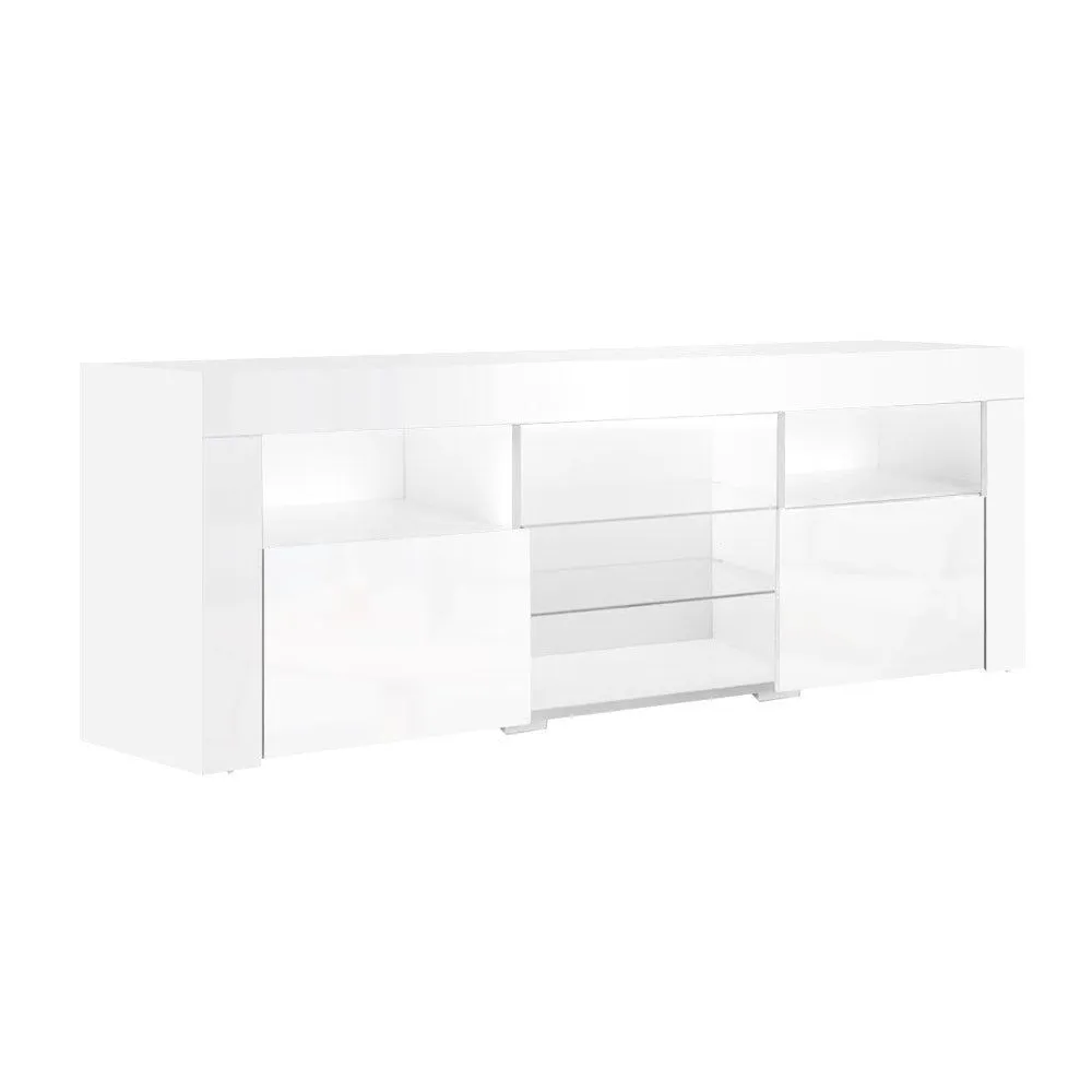 Artiss Entertainment Unit TV Cabinet LED 160cm White Bobi