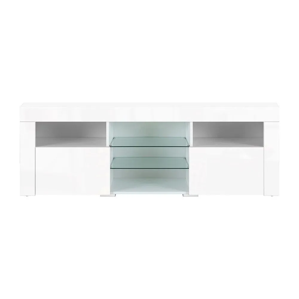 Artiss Entertainment Unit TV Cabinet LED 160cm White Bobi