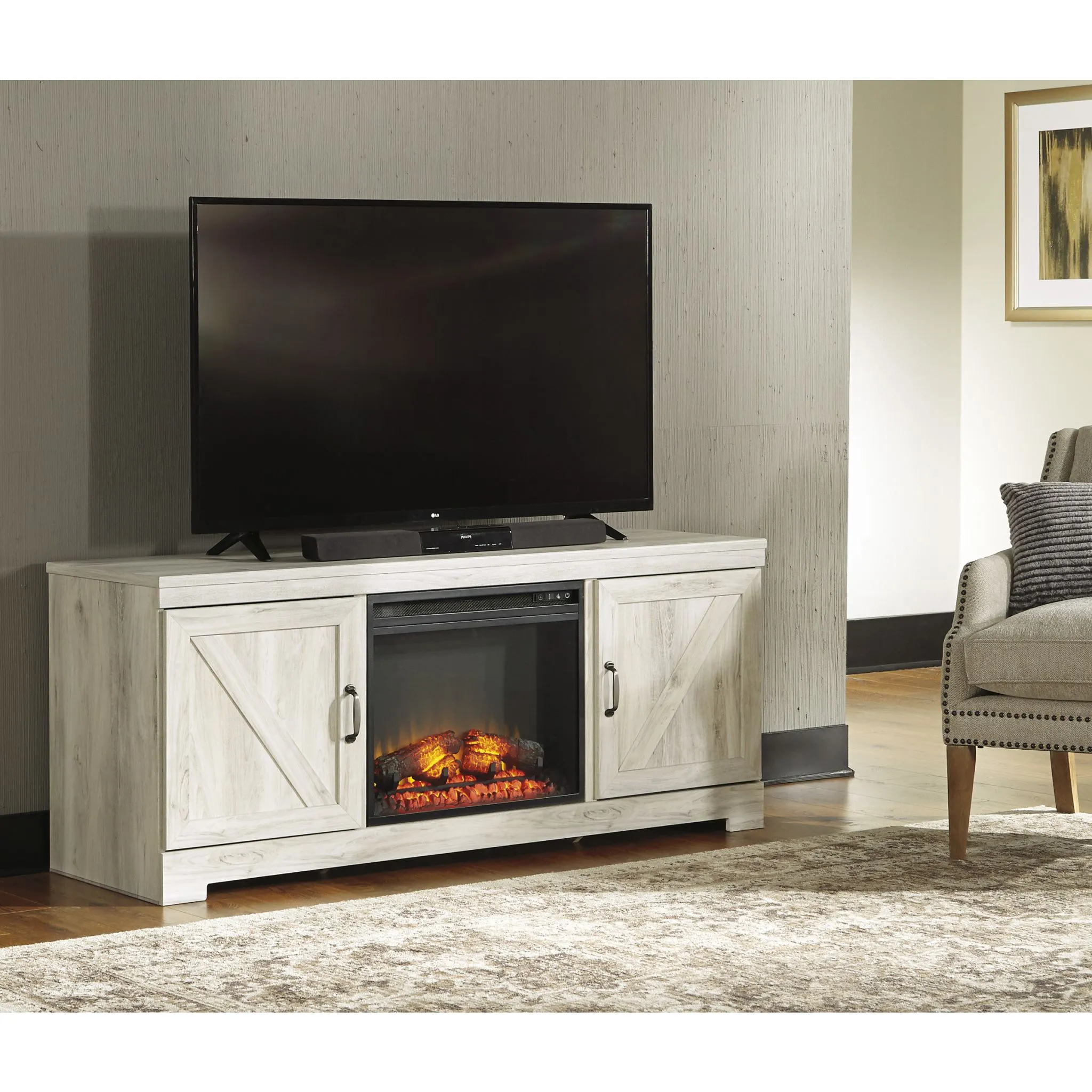 Bellaby 5 Piece Entertainment Unit - Whitewash