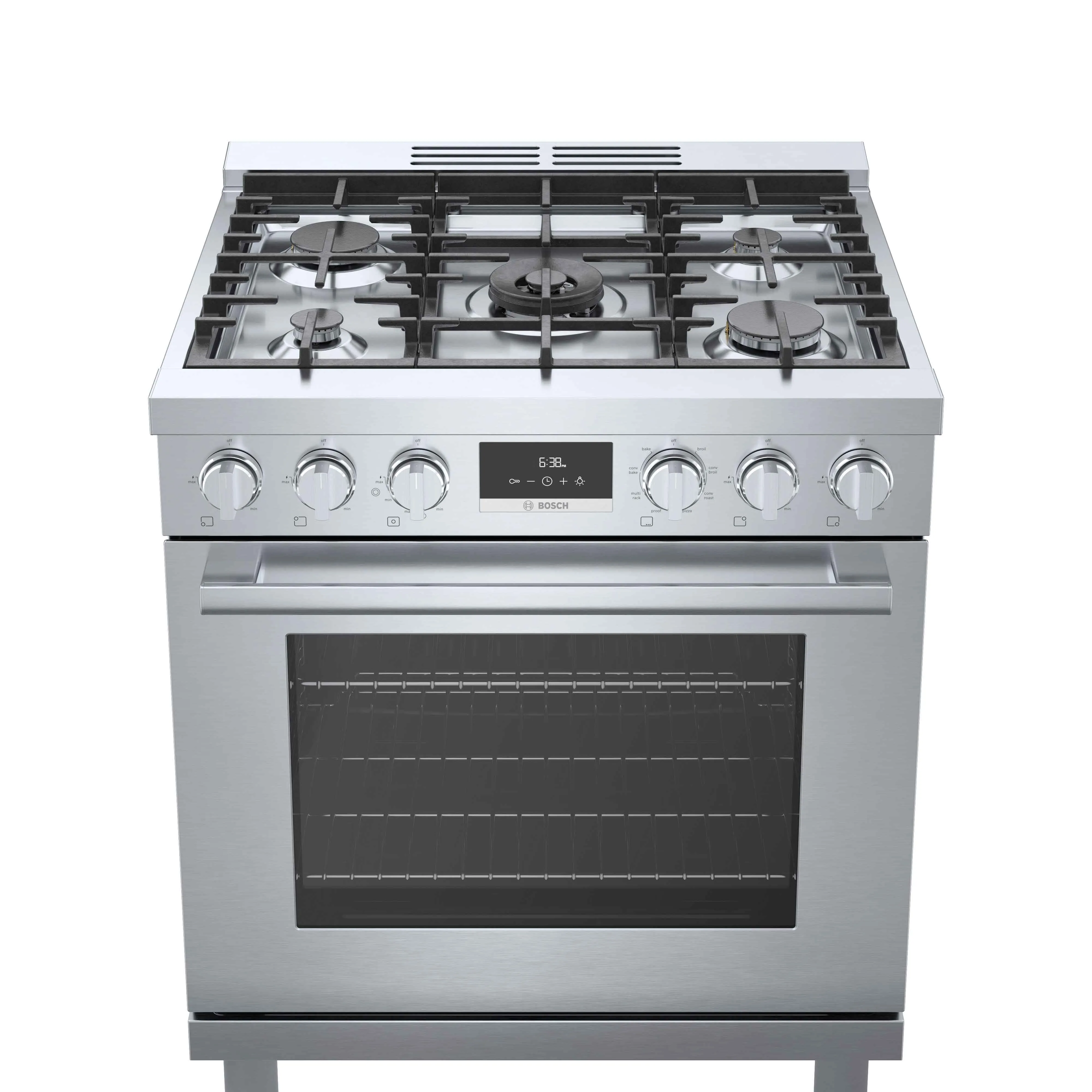 Bosch 30" Industrial Style Dual-Fuel Range Stainlesss Steel - HDS8055C