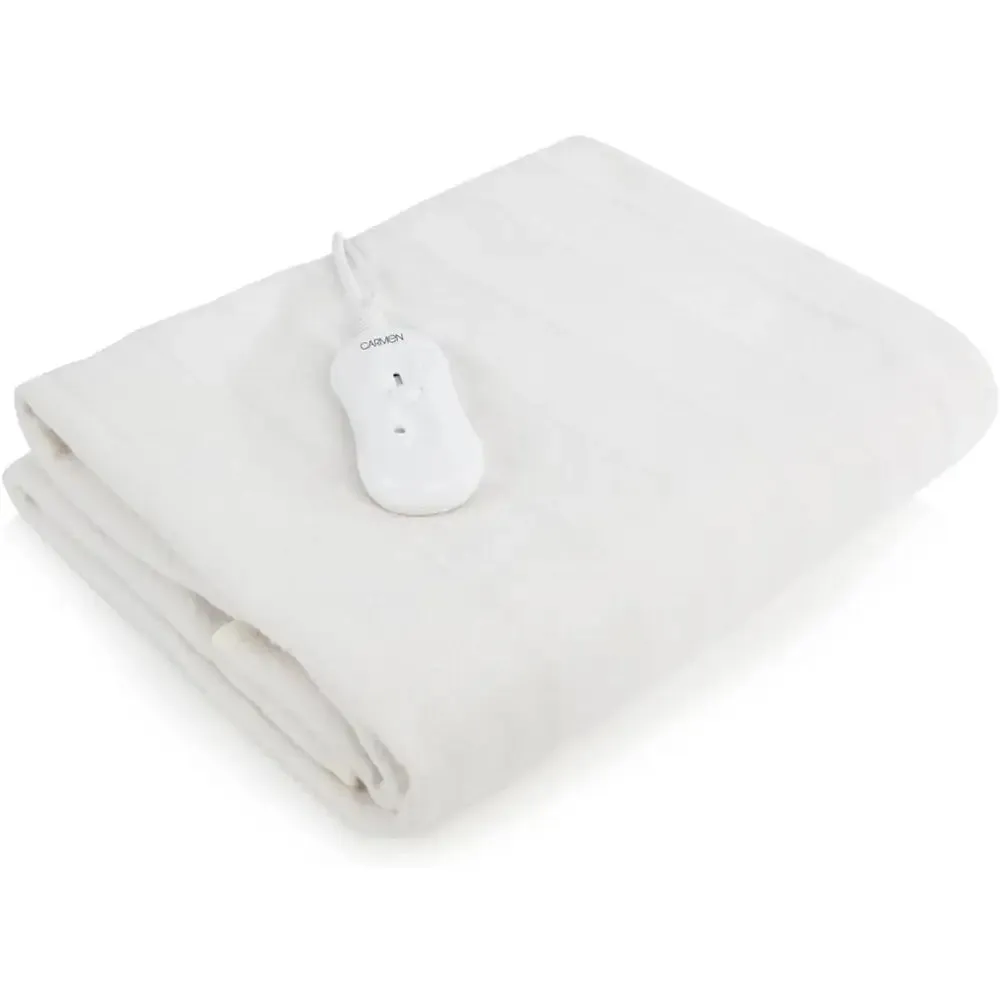 Carmen C81154 Double Heated Under Blanket with Overheat Protection 70W - White