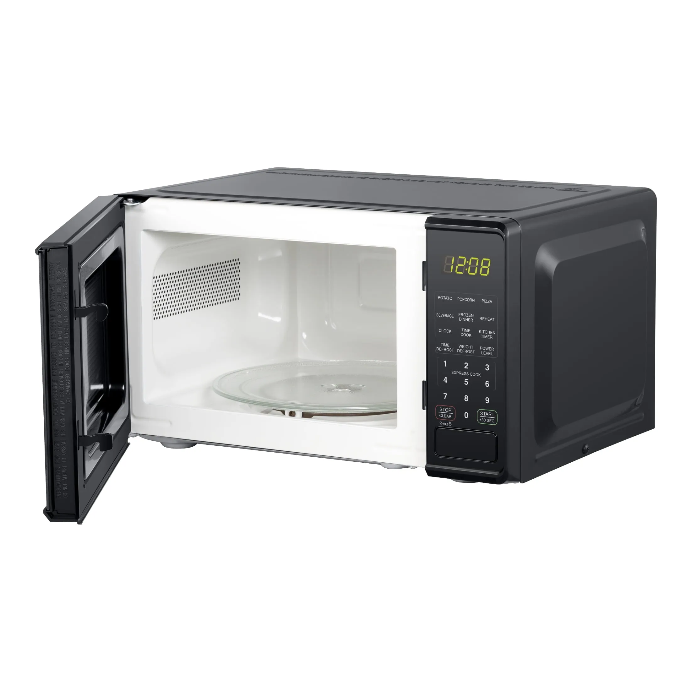 Compact Countertop Microwave Oven, 0.7 Cu ft Black