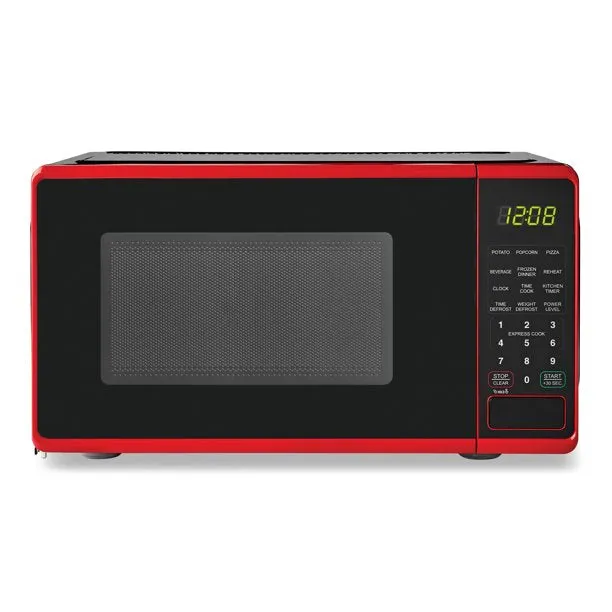 Compact Countertop Microwave Oven, 0.7 Cu ft Black