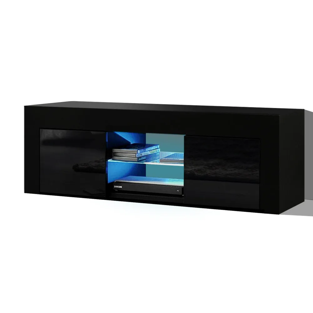 Customizable LED TV Cabinet, High-Gloss, 130cm - Artiss