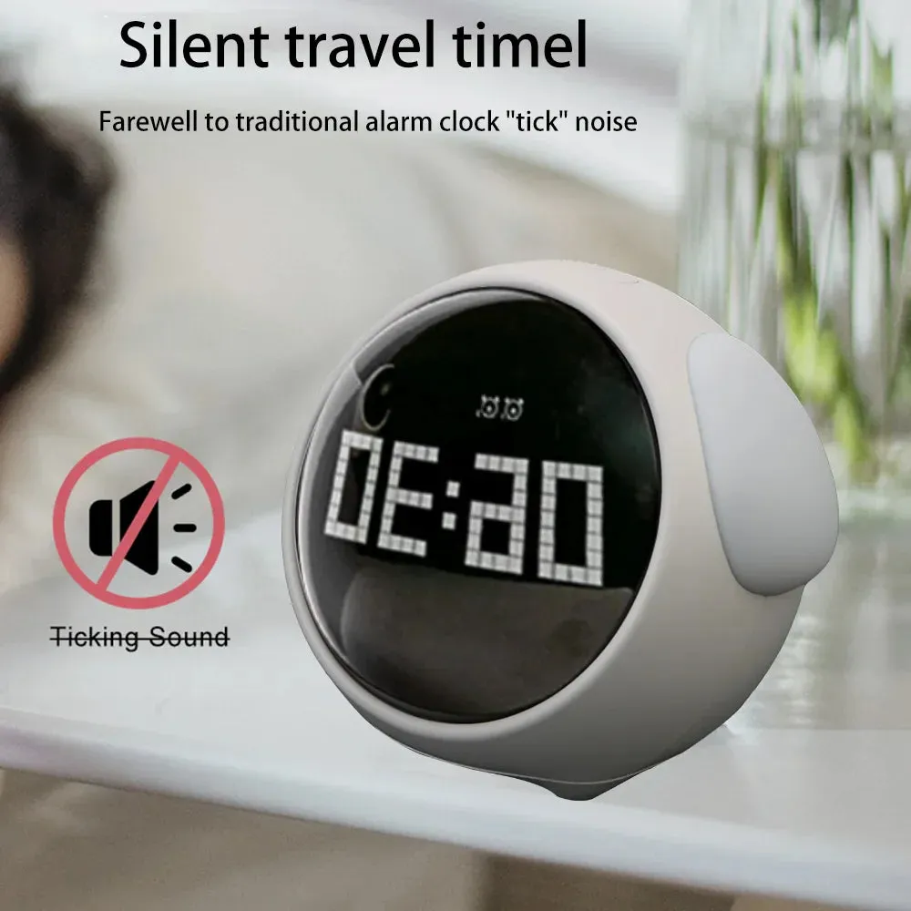 Cute Expression Night Light Alarm Clock