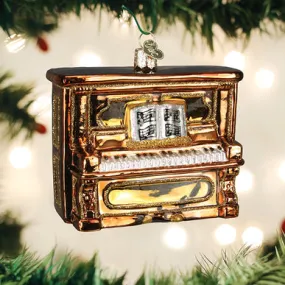 DISC-Brown Upright Piano Ornament