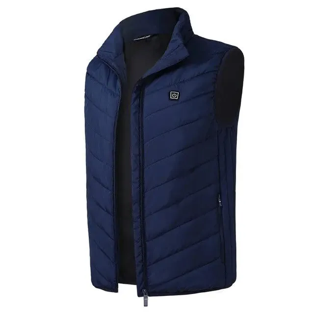 Fashion Men Women Electric Heated Jacket Heating Waistcoat USB Thermal Warm Cloth Feather Hot Sale Plus Size Winter Jacket