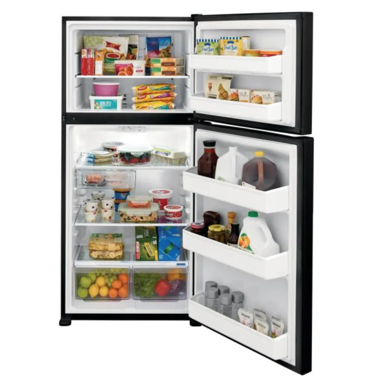 Frigidaire - 18.3 cu. ft. Top Freezer Refrigerator - Black