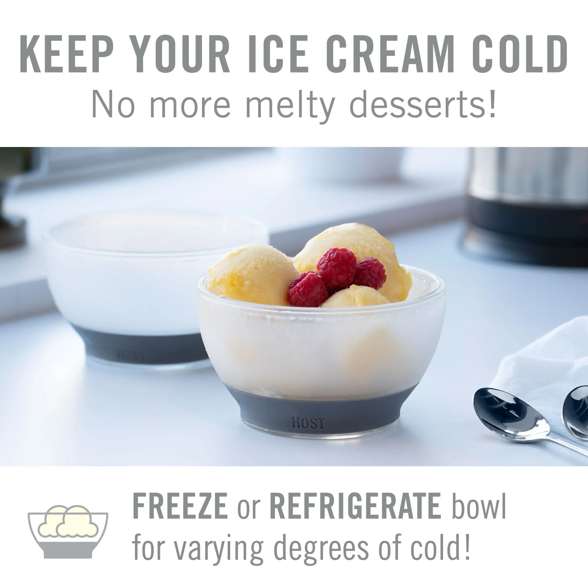 Ice Cream FREEZE™ Bowl in Grey