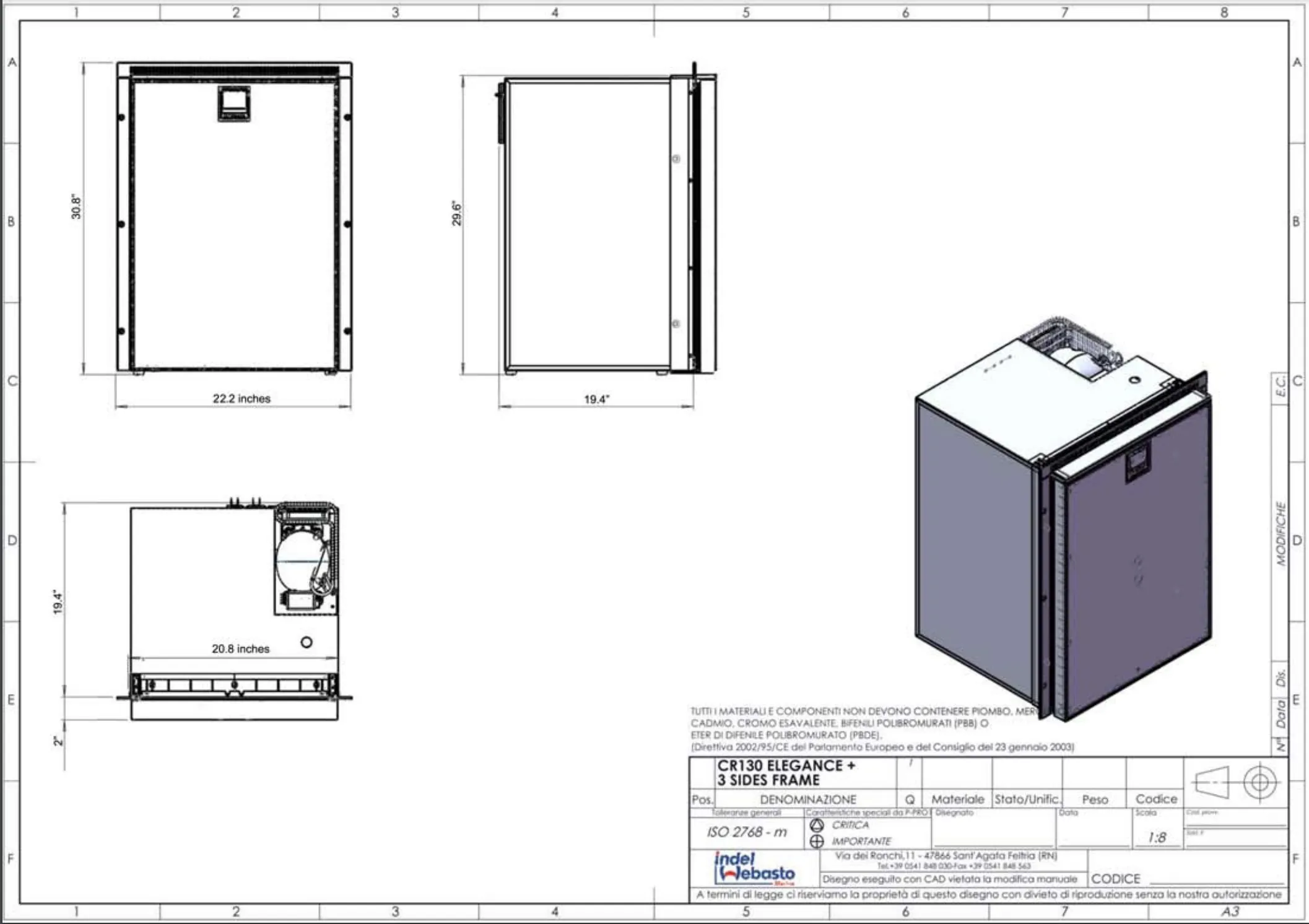 Isotherm Cruise 130 4.6 cu.ft. Refrigerator