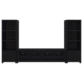 Jupiter - 3-Piece Entertainment Center TV Stand - Black