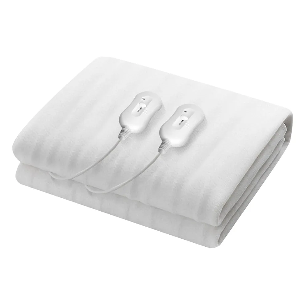 King Size Electric Blanket, 3 Temp Levels, Dual Controllers, Giselle Bedding