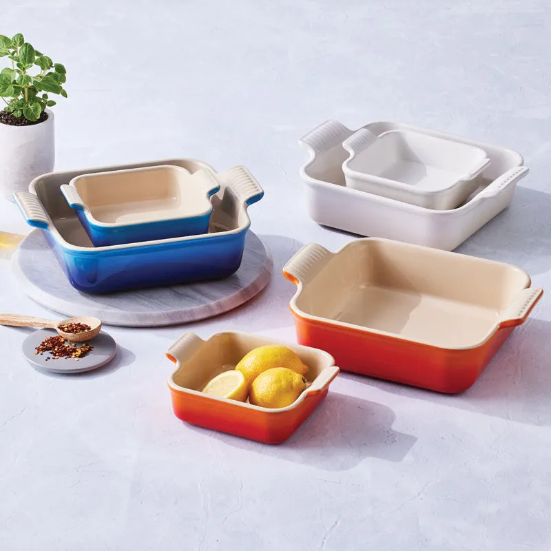 Le Creuset Stoneware Deep Square Dish 13cm & 20cm (Set of 2)