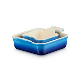 Le Creuset Stoneware Deep Square Dish 13cm & 20cm (Set of 2)