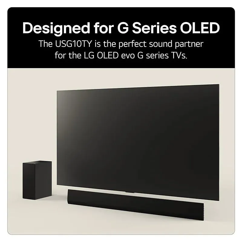 LG USG10TY Wireless 3.1ch Dolby Atmos Soundbar & Subwoofer Black