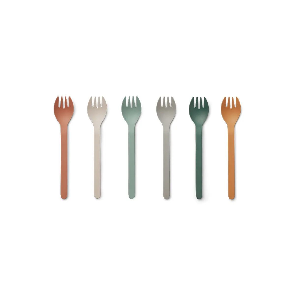 Liewood Selena Fork 6 Pack - Mustard Multi Mix