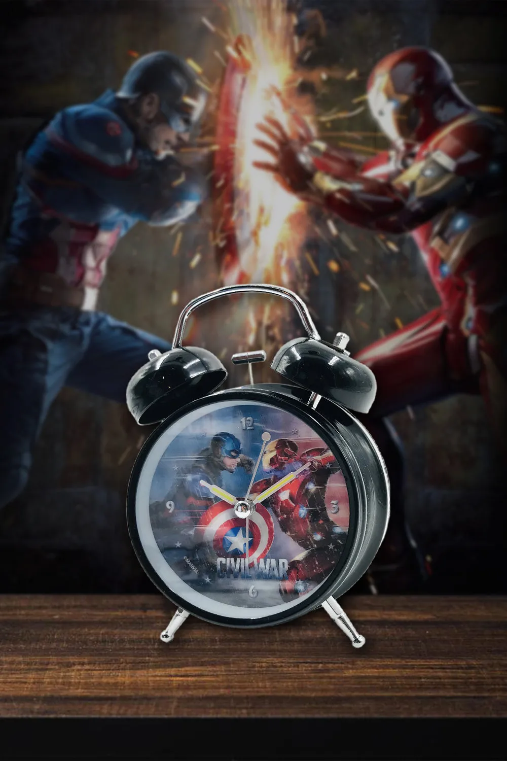 Marvel Civil War Lenticular Alarm Clock