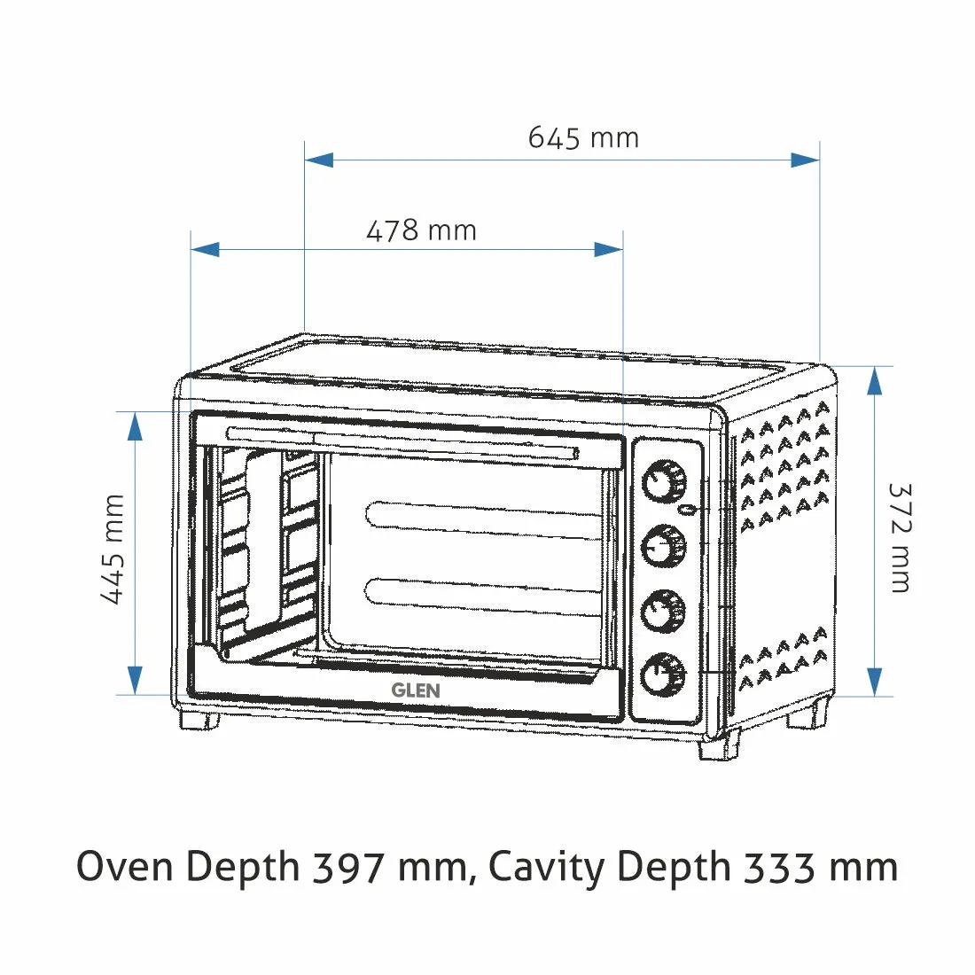 Oven Toaster Griller (OTG) -60 Litres, Rotisserie, Convection Fan, Capillary Thermostat, 2500W - Black (5060)