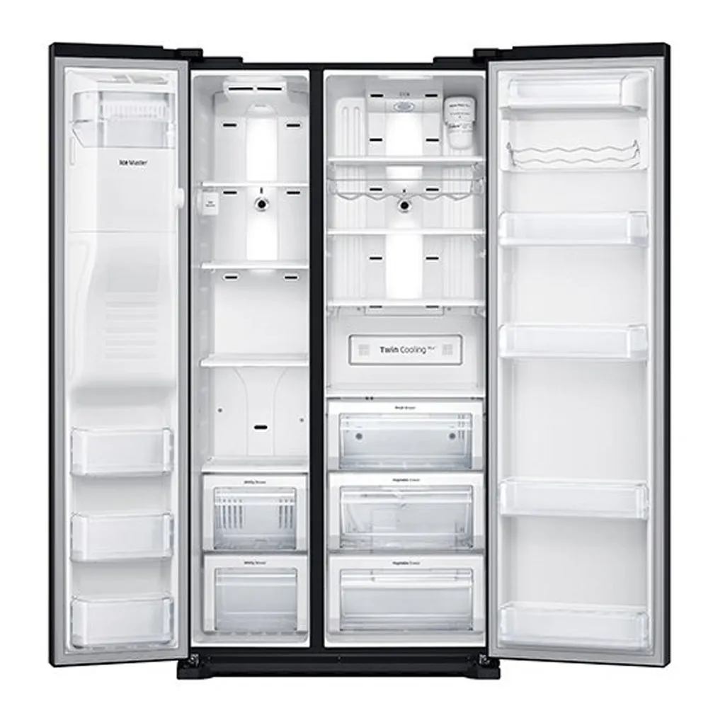 Samsung - 22.3 Cu. Ft. Counter Depth Side by Side Refrigerator with In Door Ice Maker - Black