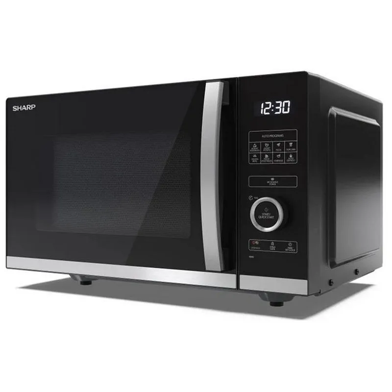 Sharp YC-QC254AU-B 25 Litres Flatbed Convection Oven Microwave with Grill Black