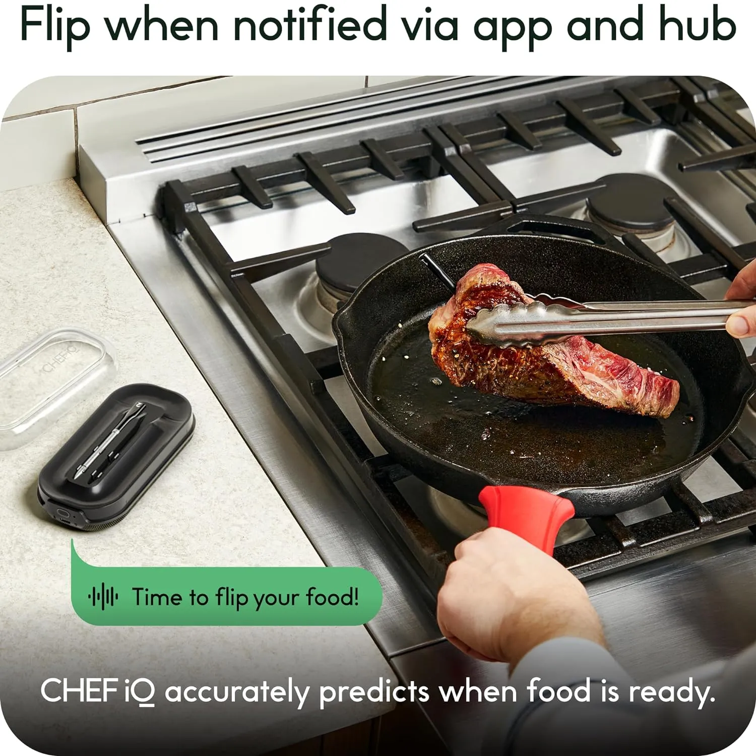 Smart Wireless Meat Thermometer with 2 Ultra-Thin Probes