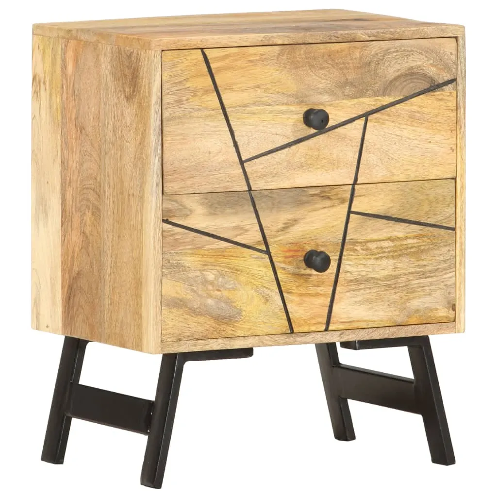 Solid Mango Wood Bedside Cabinet