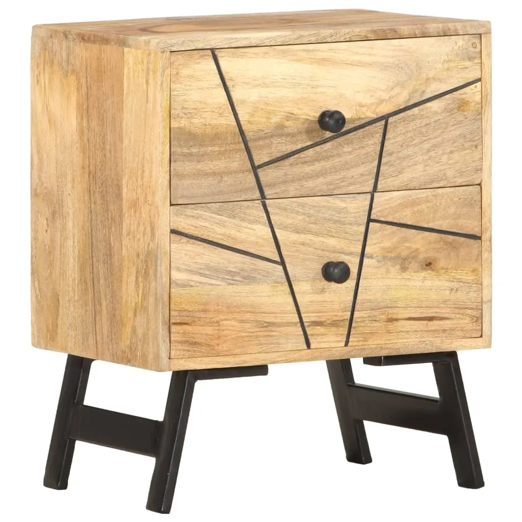 Solid Mango Wood Bedside Cabinet