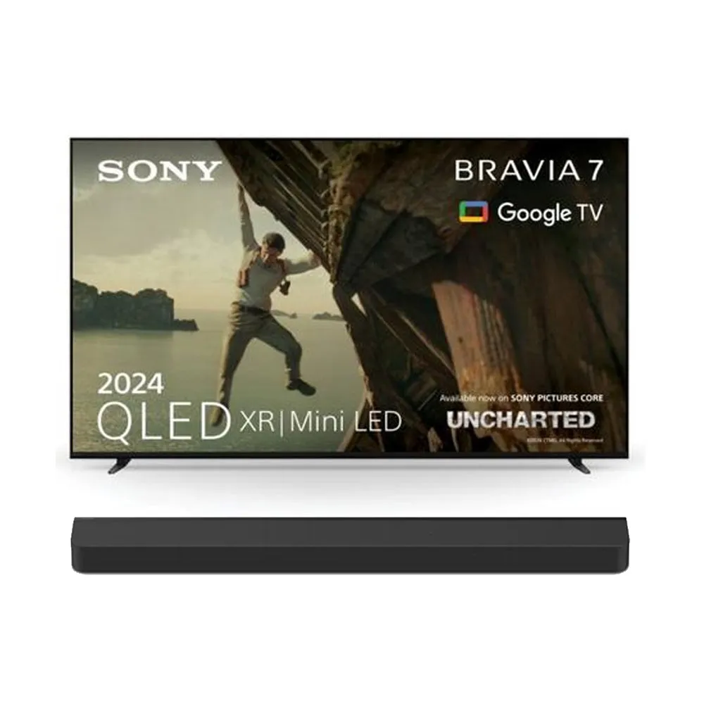 Sony K55XR70PU 55 Inch BRAVIA 7 4K QLED Mini LED HDR Google Bravia TV With HTA8000 5.0.2 BRAVIA Theatre Bar 8 Soundbar