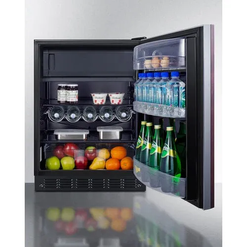 Summit 24" Panel Ready ADA Compliant Refrigerator-Freezer CT66BK2SSIFADA