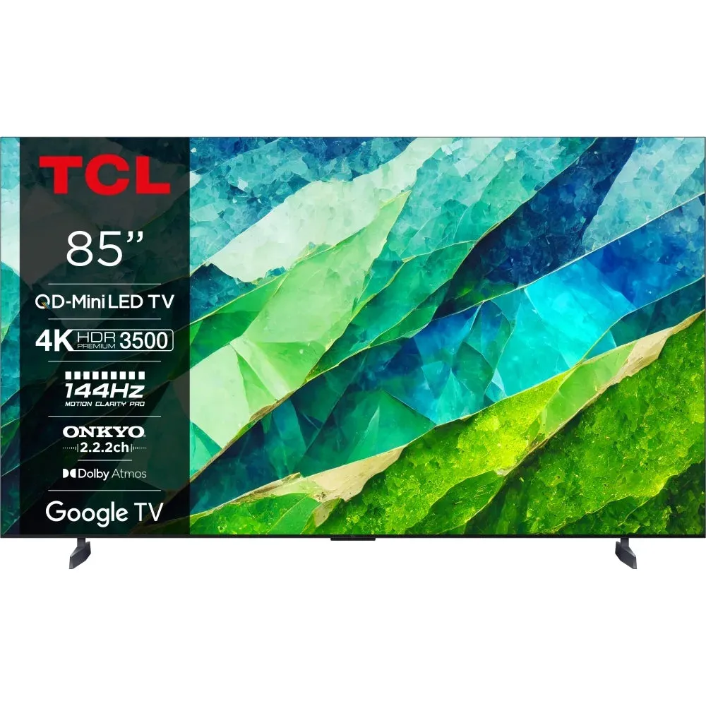 TCL 85C855K 85 Inch C855K 4K UHD QLED Mini LED Smart TV and Q75H 5.2.1ch Dolby Atmos Soundbar with Subwoofer Bundle 2024