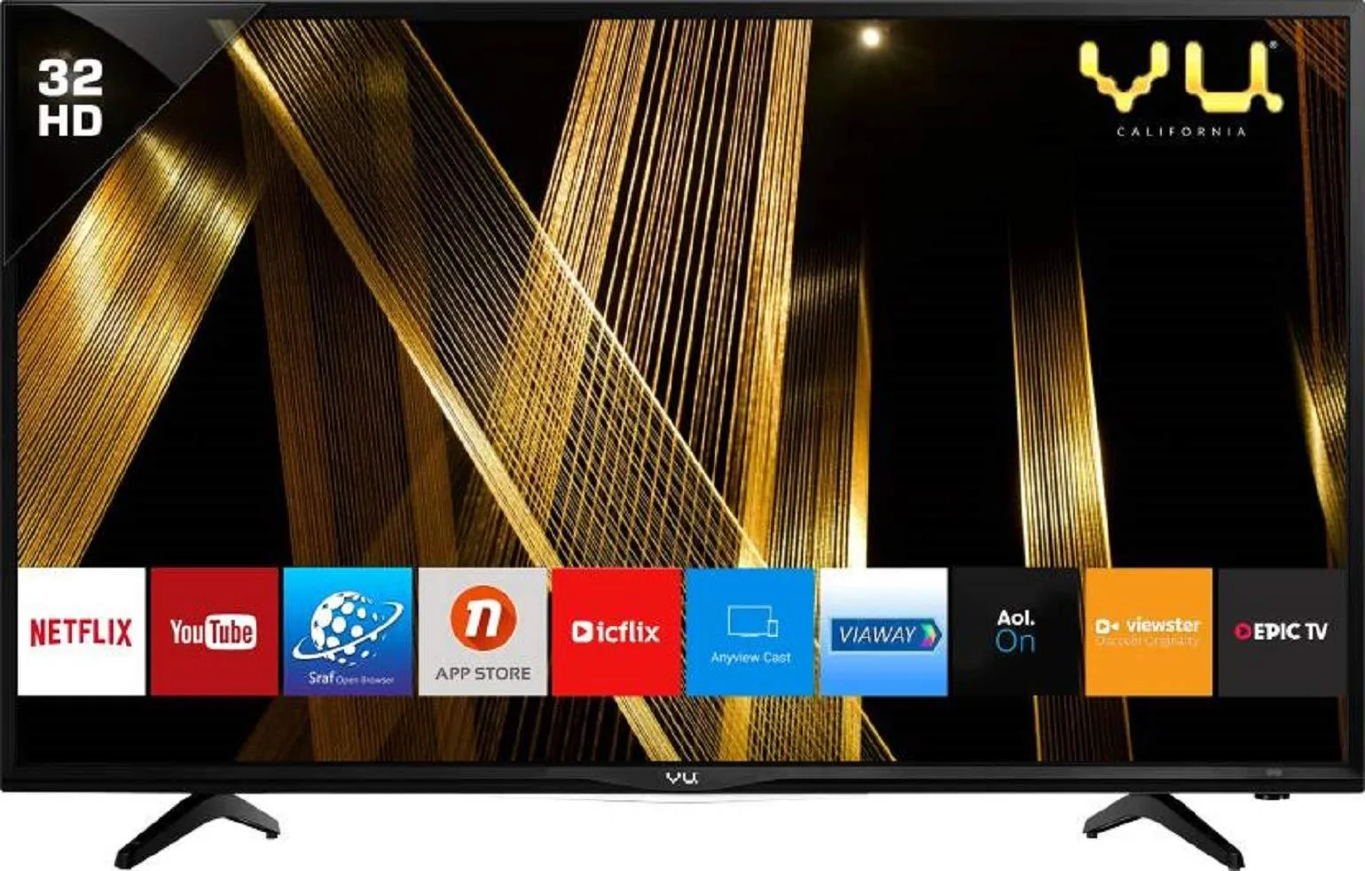 VU 80 cm (32 Inches) HD Ready Smart LED TV 32OA (Black)